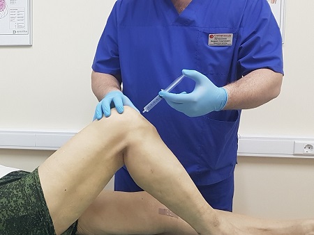 Лечение коленного сустава уколами